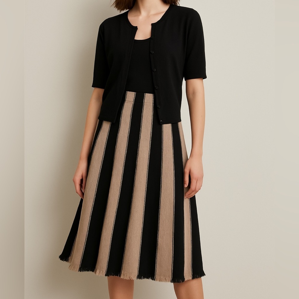 Merona Cardigan and knit skirt 2 Piece Set. Size Medium